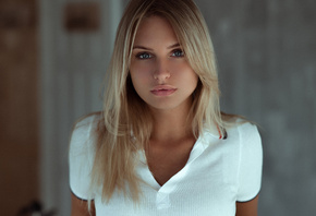 women, blonde, face, portrait