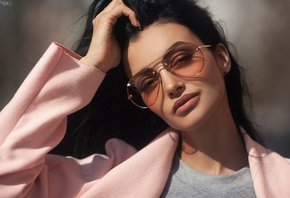 women, Anna Sajarova, sunglasses, women with glasses, portrait
