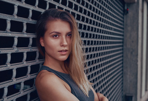 women, portrait, face, looking away