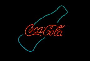 Coca-Cola, logo, neon