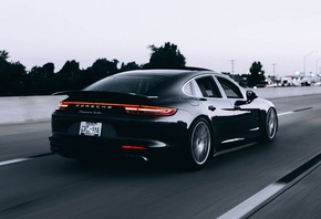 porsche, panamera, turbo, black