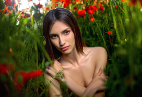 women, portrait, face, depth of field, strategic covering, arms crossed