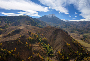 горы, зелень, небо, Осенний Актопрак, Хасан Журтов