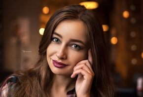 women, smiling, Maksim Romanov, face, portrait