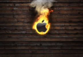 apple, яблоко, темный фон