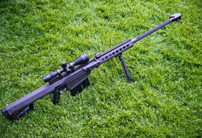 barrett m82, оружие, фото, газон