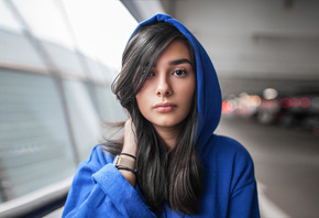 women, face, portrait, hoods, depth of field