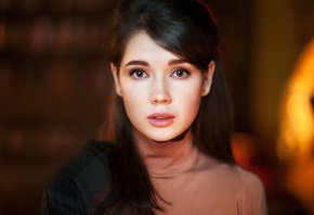 Ekaterina Ermakova, Maxim Maximov, face, portrait, depth of field, women