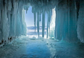 Озеро, Зима, Baikal, Лед