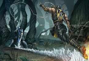 Mortal Kombat, sub zero, scorpion