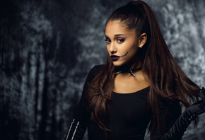 Ariana Grande, певица, темный фон, образ