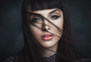 women, face, portrait, eyeliner, Ali Falak