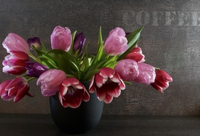 ваза, цветы, тюльпаны, букет