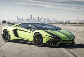 Lamborghini, Aventador, LP700-4, green, supercar