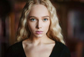 women, Maria Popova, green eyes, blonde, Maxim Maximov, face, portrait