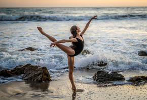 Балерина, боди, модель, позирует, спортсменка, ножки, фигура, взгляд, позирует