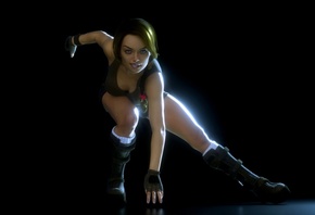 pose, look, rendering, face, lara croft, hair, girl, gloves, tomb raider