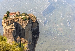 гора, монастырь, греция
