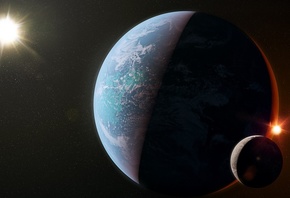 Earth Moon .Sun outer, space desktop bak