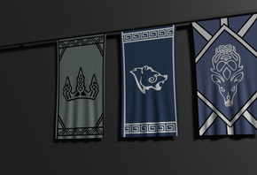 флаг, блендер, banner, 3d, blender3d