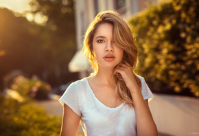 women, Lods Franck, blonde, face, portrait, women outdoors