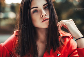 women, face, portrait, bokeh, Vitek Petras