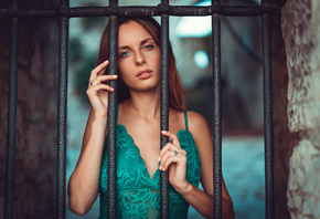 women, face, portrait, blue eyes, painted nails