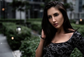 women, face, portrait, looking away