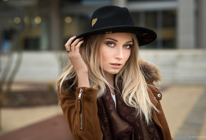 women, Lods Franck, coats, hat, portrait