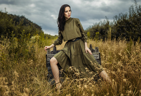 women.Damian Piorko, women outdoors, portrait, high heels