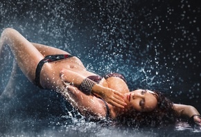 women, model, water