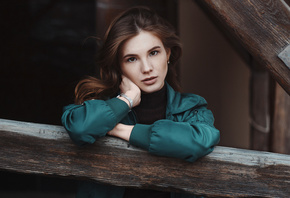women, portrait, sweater, face