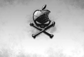 apple, яблоко, темный фон, креатив