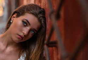 women, face, Marco Squassina, eyeliner, blue eyes, portrait