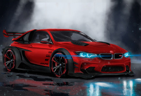 BMW, M4, Custom, CGI