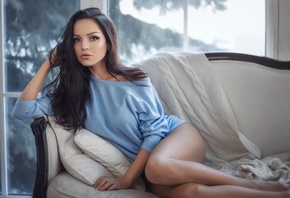 girl, brunette, model, legs, face, jacket, liliya volkova, lyudmila tsuriko ...