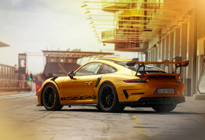 Porsche, 911, GT3, RS, Gold