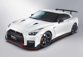 Sports car, white, Nissan GT-R Nismo N-Attack