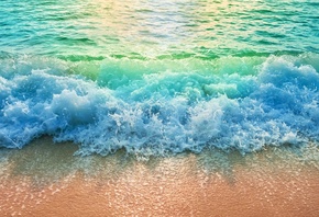 океан, прибой, песок