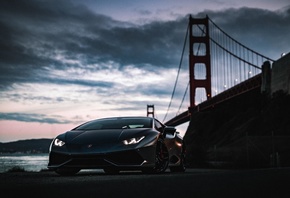 Lamborghini, Huracan, Golden Gate Bridge