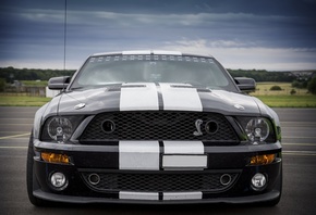Ford, Mustang, Shelby, Front View, Muscle Cars, вид спереди