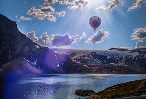 Норвегия, Ландшафт, Воздушный шар