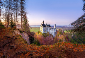 Schwangau, Neuschwanstein, Castle, Germany, Bavaria, Alps