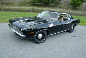 plymouth, cuda, 1971, retro