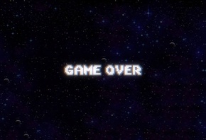 обои game over, 2d game over, 2d
