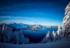 Oregon, Crater Lake, National Park, ���������, �����, ������, ����