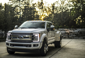 Ford, Super Duty, F-450, silver, F-450, big, pickup, truck