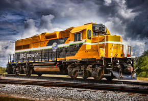 EMD24B Repower-T4, локомотив, Progress Rail, желтый, поезд, HDR, железная дорога, Cat 3512C HD, EMD24B