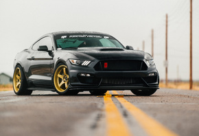 Ford, Mustang, black, sports, coupe