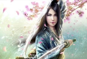 artwork, katana, sword